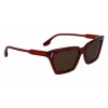 Victoria Beckham VB661S5716610 Women's Square Acetate Sunglasses - Red Havana 57mm