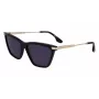 Victoria Beckham VB663S-001 Women's Sunglasses - Black Acetate Frame, Grey Polycarbonate Lens, 57/15/140 mm