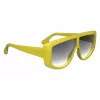 Victoria Beckham VB664S-709 Women's Square Sunglasses Gold-Tone Metal Frame Brown Gradient Lens 61mm