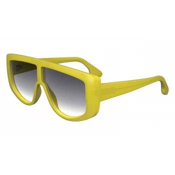 Victoria Beckham VB664S-709 Women's Square Sunglasses Gold-Tone Metal Frame Brown Gradient Lens 61mm