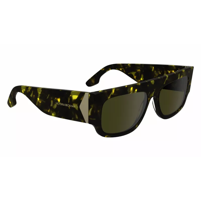 Victoria Beckham VB666S Sunglasses Women Black Acetate Square Frame Grey Lens 55mm