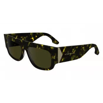 Victoria Beckham VB666S Sunglasses Women Black Acetate Square Frame Grey Lens 55mm