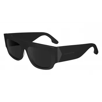 Victoria Beckham VB666S5516001 Women's Square Sunglasses - Black Acetate Frame, Black Polycarbonate Lenses, 55/16/145 mm