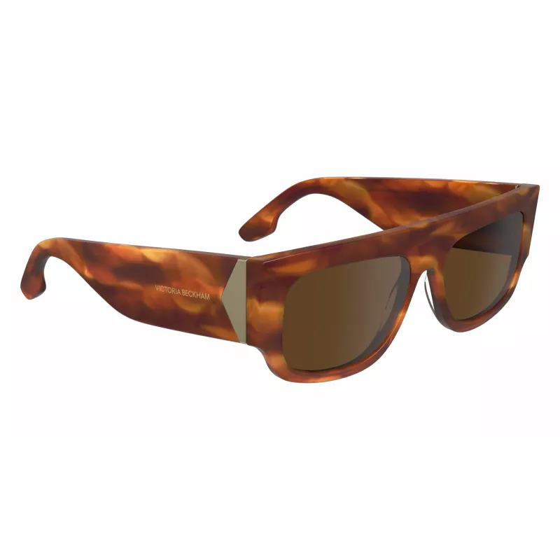 Victoria Beckham VB666S5516223 Women's Square Sunglasses - Brown Havana Acetate Frame with Brown Gradient Lenses - 55/16/145 mm