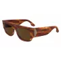 Victoria Beckham VB666S5516223 Women's Square Sunglasses - Brown Havana Acetate Frame with Brown Gradient Lenses - 55/16/145 mm