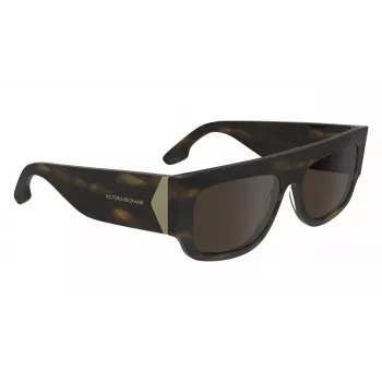 Victoria Beckham VB666S5516321 Women's Oversized Square Sunglasses Havana Brown Gradient 55mm