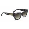 Victoria Beckham VB668S5516010 Women's Square Sunglasses - Black Acetate Frame, Grey CR-39 Lens, 55mm