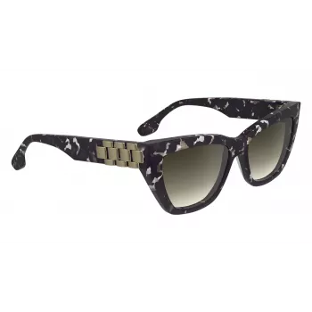 Victoria Beckham VB668S5516010 Women's Square Sunglasses - Black Acetate Frame, Grey CR-39 Lens, 55mm