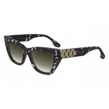Victoria Beckham VB668S5516010 Women's Square Sunglasses - Black Acetate Frame, Grey CR-39 Lens, 55mm