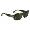 Victoria Beckham VB669S5513012 Women's Square Acetate Sunglasses - Black/Grey - 55/13/145 mm