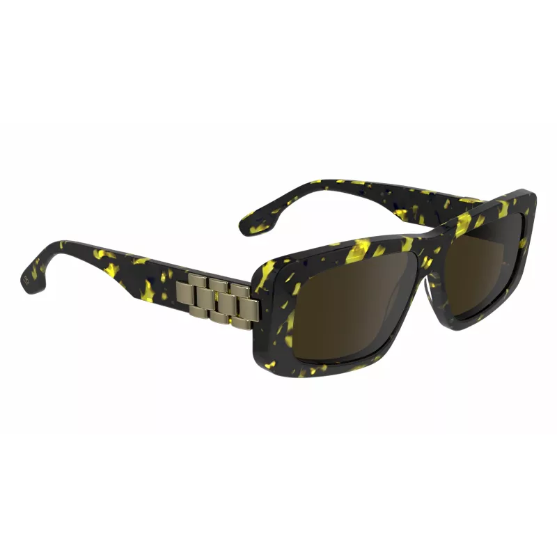 Victoria Beckham VB669S5513012 Women's Square Acetate Sunglasses - Black/Grey - 55/13/145 mm