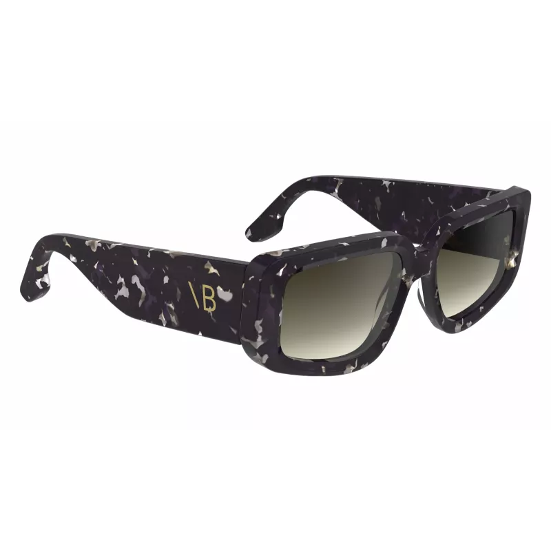 Victoria Beckham VB670S-010 Women's Oversized Square Sunglasses Black Acetate Grey Lens 54mm