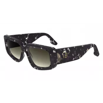 Victoria Beckham VB670S-010 Women's Oversized Square Sunglasses Black Acetate Grey Lens 54mm