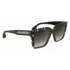 Victoria Beckham VB672S5715010 Women's Oversized Square Sunglasses - Black Acetate Frame, Grey Polycarbonate Lens, 57/15/140 mm