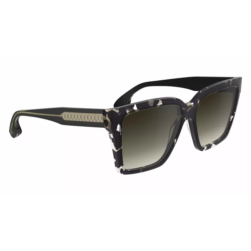 Victoria Beckham VB672S5715010 Women's Oversized Square Sunglasses - Black Acetate Frame, Grey Polycarbonate Lens, 57/15/140 mm