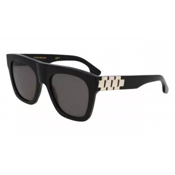 Victoria Beckham VB675S5220001 Women's Sunglasses - Black Acetate Frame, Grey Polycarbonate Lenses, 52mm