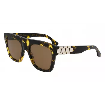 Victoria Beckham VB675S5220012 Women's Sunglasses, Black Acetate Frame, Dark Grey Polycarbonate Lenses, 52mm