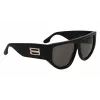 Victoria Beckham VB676S 5514001 Women's Square Sunglasses Black Acetate Dark Grey Lens 55/14/145 mm UV400