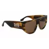 Victoria Beckham VB676S Women's Sunglasses - Havana Brown Acetate Frame with Brown Gradient Lenses - 55/14/145 mm
