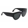 Victoria Beckham VB679S 53mm Square Sunglasses for Women, Black Frame, Grey UV400 Lenses