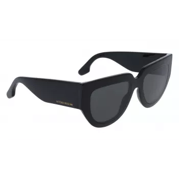 Victoria Beckham VB679S 53mm Square Sunglasses for Women, Black Frame, Grey UV400 Lenses