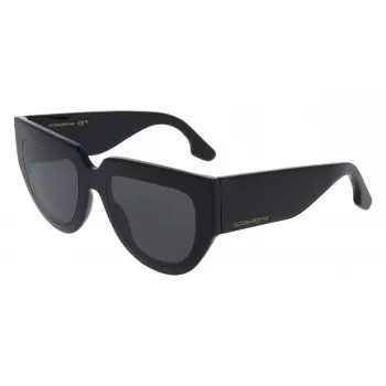 Victoria Beckham VB679S 53mm Square Sunglasses for Women, Black Frame, Grey UV400 Lenses