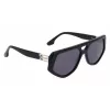 Victoria Beckham VB681S5815001 Women's Square Sunglasses Black Acetate Frame Grey Lens 58mm