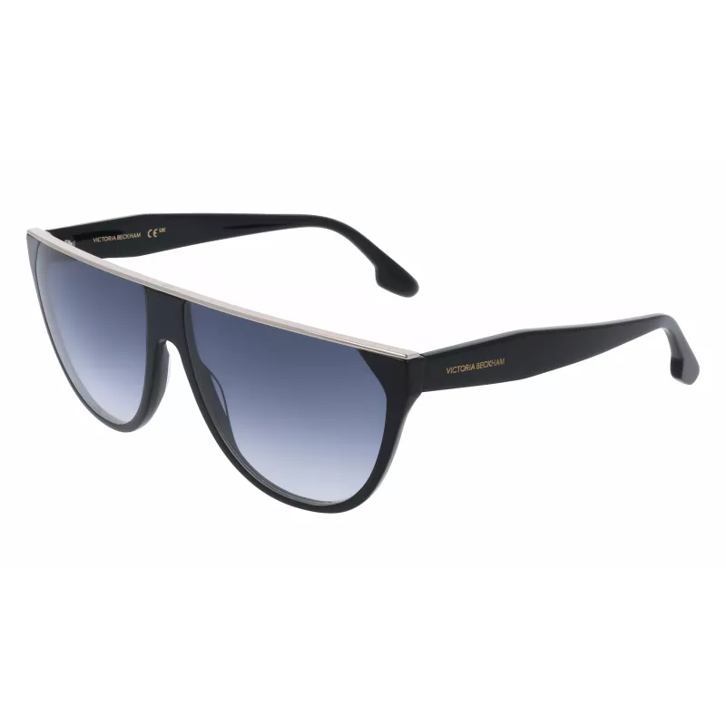 Victoria Beckham VB682S Sunglasses Women Black Acetate Grey Lens 61mm