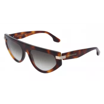 Victoria Beckham VB685S5618215 Women's Square Acetate Sunglasses Havana Brown Gradient 56/18/140