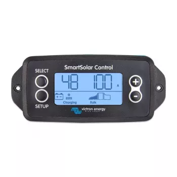 Victron Energy SmartSolar Control Screen - Remote Display for MPPT Charge Controllers, VE.Direct, LCD, Flush Mount