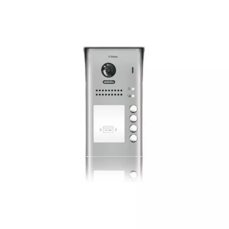 VIDOS Duo S1104A Four-Family Gate Station, Stainless Steel, Surface Mount, 2-Wire, IP65