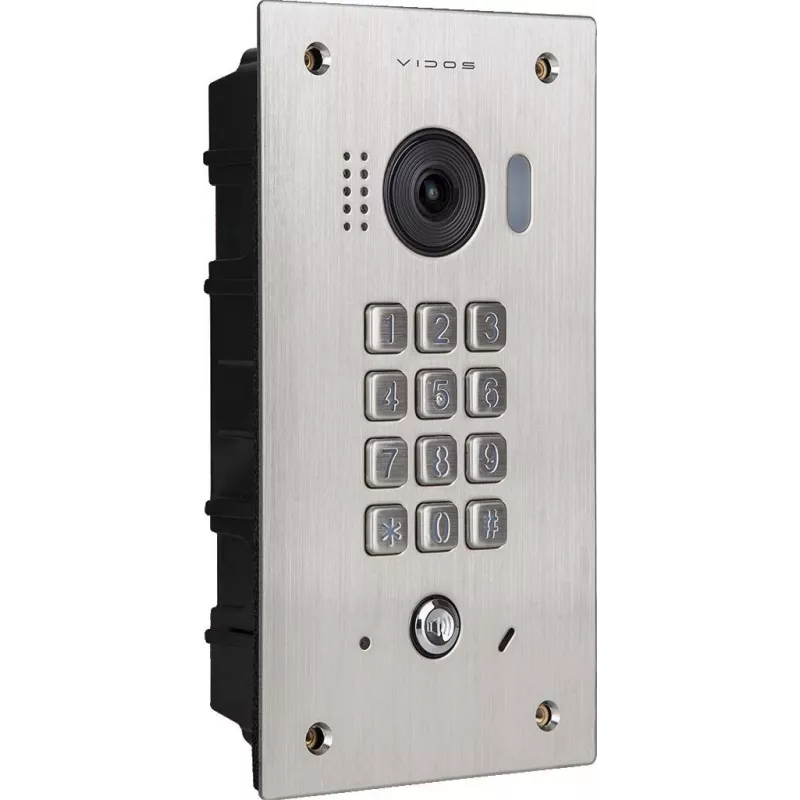 VIDOS DUO S1411D Door Station - Full HD 1080p, 2-Wire, IP65, Silver
