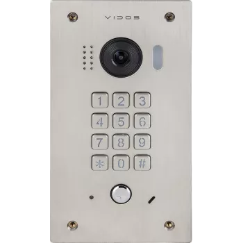 VIDOS DUO S1411D Door Station - Full HD 1080p, 2-Wire, IP65, Silver