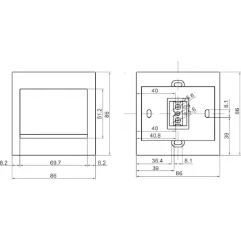 VIDOS OP07 Exit Button – Stainless Steel Door Release Switch with NO/NC Contacts