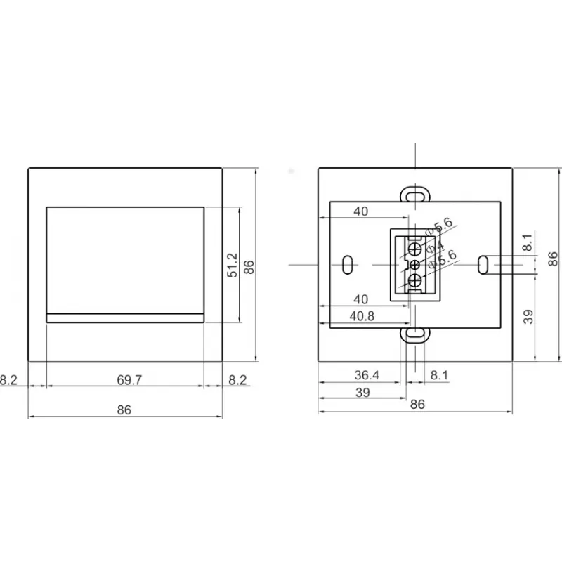 VIDOS OP07 Exit Button – Stainless Steel Door Release Switch with NO/NC Contacts