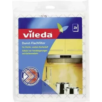 Vileda Cooker Hood Flat Filter 2-Pack 1446 – Trimmable Grease Filter for Cooker Hoods, 570 x 470 mm, White