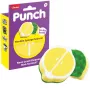 Vileda Punch Flexible Sponge Scourer, Lemon, 1 pc