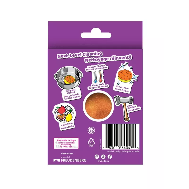 Vileda Punch Strong Orange Scouring Pad, 1 piece