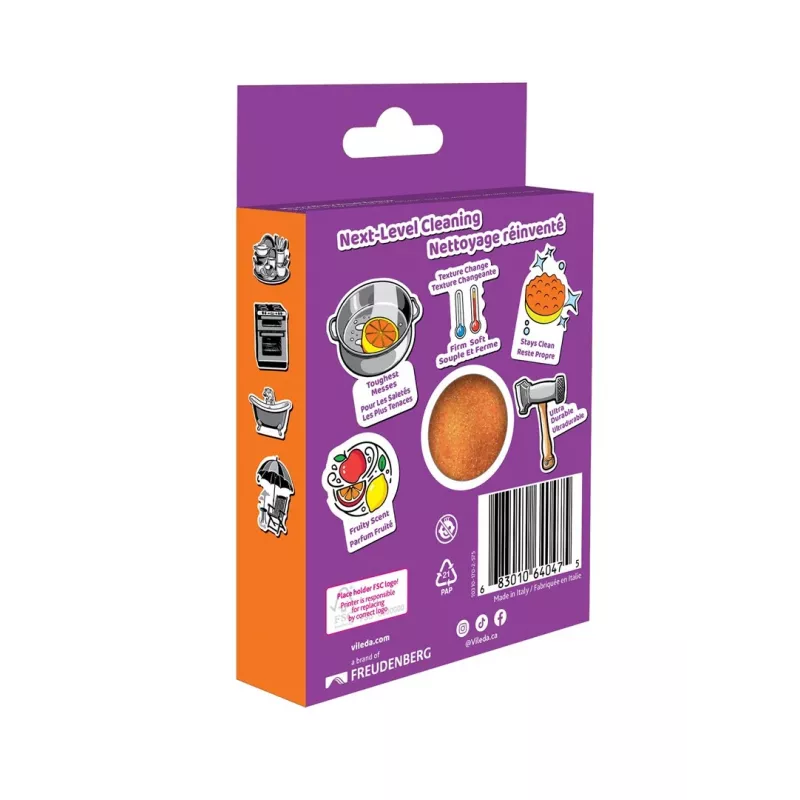 Vileda Punch Strong Orange Scouring Pad, 1 piece