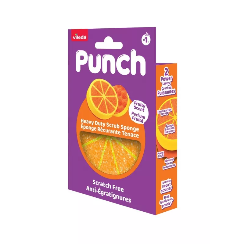 Vileda Punch Strong Orange Scouring Pad, 1 piece