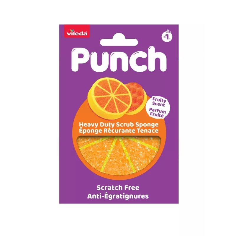 Vileda Punch Strong Orange Scouring Pad, 1 piece