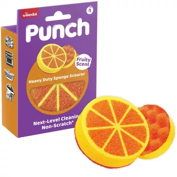 Vileda Punch Strong Orange Scouring Pad, 1 piece