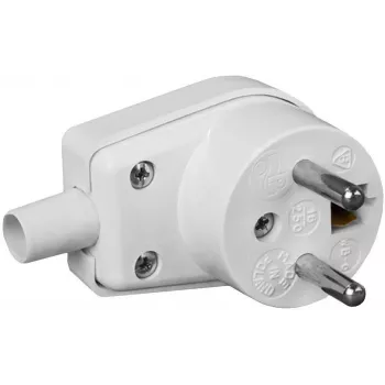 VIPLAST 220-01 Angled Power Plug 16A 250V IP20 White