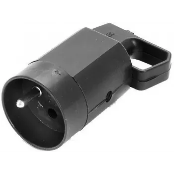 VIPLAST 315-05 Surface Mount Socket Outlet with Grounding, 2P+Z, 16A, 250V, IP20, Black