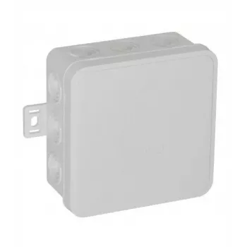 VIPLAST V6 Click Surface-Mounted Junction Box, 12 Cable Entries, Empty, White, IP54, 85x85x41mm, 036-01