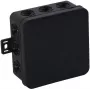 VIPLAST V7 Klik Surface-Mounted Junction Box, Empty, 12 Inlets, Black, IP54, 100x100x41 mm