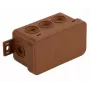 VIPLAST V8 Klik Surface-Mounted Junction Box, Empty, 8 Cable Entries, IP54, Brown, 80x45x41mm
