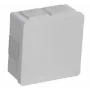 VIPLAST VP-02 Surface-Mounted Empty Junction Box, 6 Cable Entries, Click-On Lid, IP55, White, 86x86x40mm