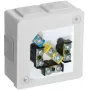 VIPLAST VP-22 Surface-Mount Junction Box with Terminals, 6 Cable Entries, White, IP55, 86x86x40 mm