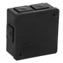 VIPLAST VP-22 Surface-Mounted Empty Junction Box, 6 Cable Entries, IP55, Black, 86x86x40mm